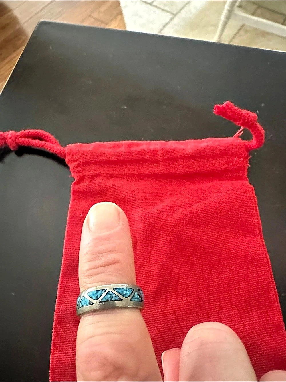 Turquoise Inlay Ring - Picture 2 of 3